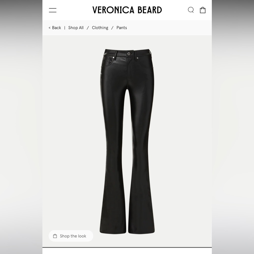 Veronica Beard Black Vegan Leather Pants